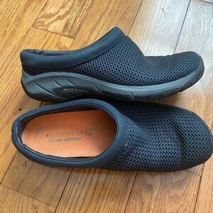Women's Black Merrell Jungle Moc‎ Slip On Nylon Leather Comfort Shoes Size 6